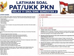 Latihan Soal PAT/UKK PKN Kelas 11 SMA/SMK Semester 2 dan Kunci Jawabannya