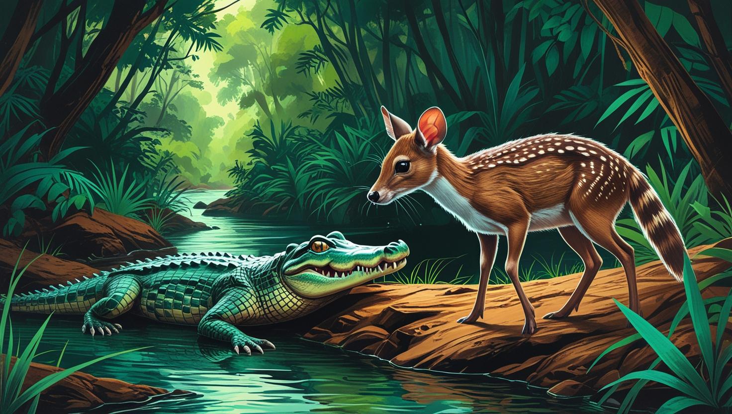 Cerita Fabel Kancil dan Buaya Lucu 8 Cerita Fabel Kancil dan Buaya Lucu