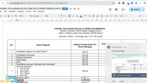 Download Jadwal Kelas 5 SD Kurikulum Merdeka Tahun 2025/2026 Semester 1 dan 2
