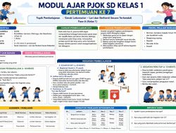 Modul Ajar PJOK SD Kelas 1 Pertemuan Ke 7