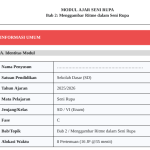 Modul Ajar Seni Rupa SD Kelas 6 Bab 2 Menggambar Ritme dalam Seni Rupa