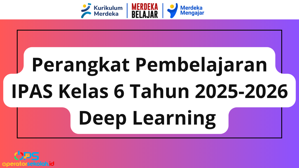 Perangkat Pembelajaran IPAS Kelas 6 Tahun 2025-2026 Deep Learning