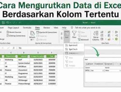 Cara Mengurutkan Data di Excel Berdasarkan Kolom Tertentu