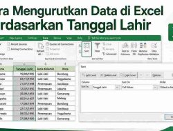 Cara Mengurutkan Data di Excel Berdasarkan Tanggal Lahir