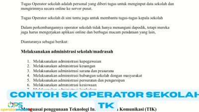 Operator Sekolah dan Tugasnya