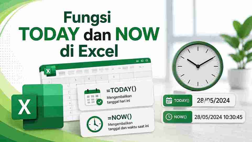 Fungsi TODAY dan NOW di Excel