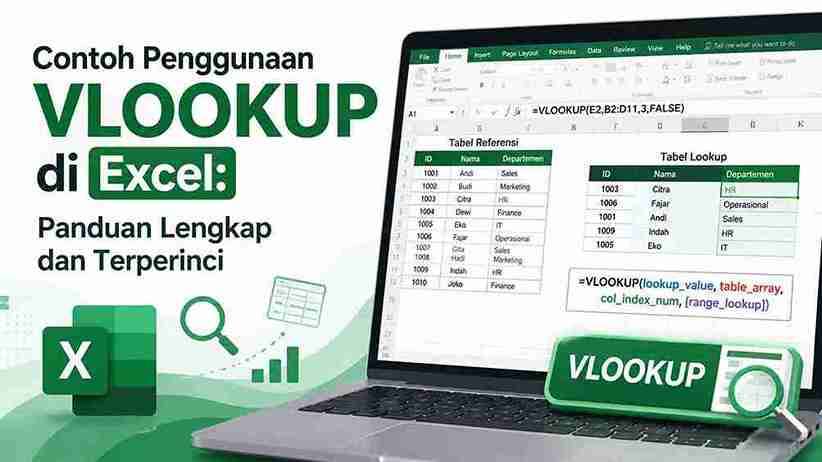 Contoh Penggunaan VLOOKUP di Excel