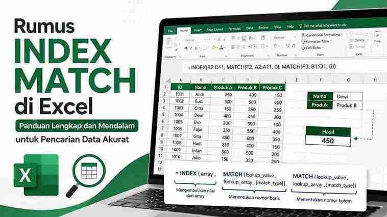 Rumus INDEX MATCH di Excel