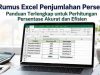 Rumus Excel Penjumlahan Persen