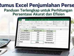 Rumus Excel Penjumlahan Persen