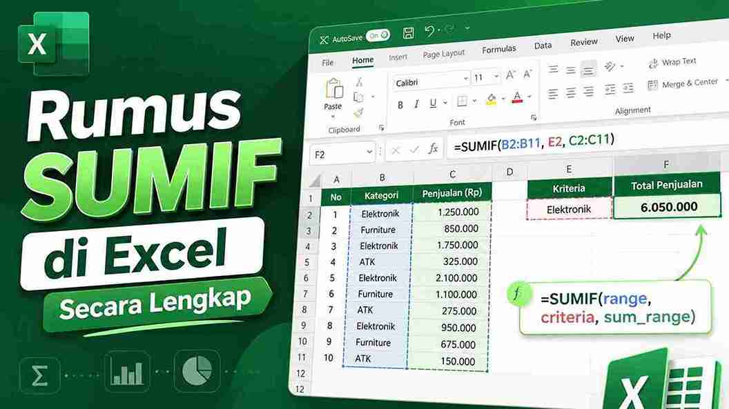 Rumus SUMIF di Excel Secara Lengkap