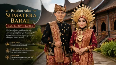 Pakaian Adat Sumatera Barat Baju Kurung Basiba
