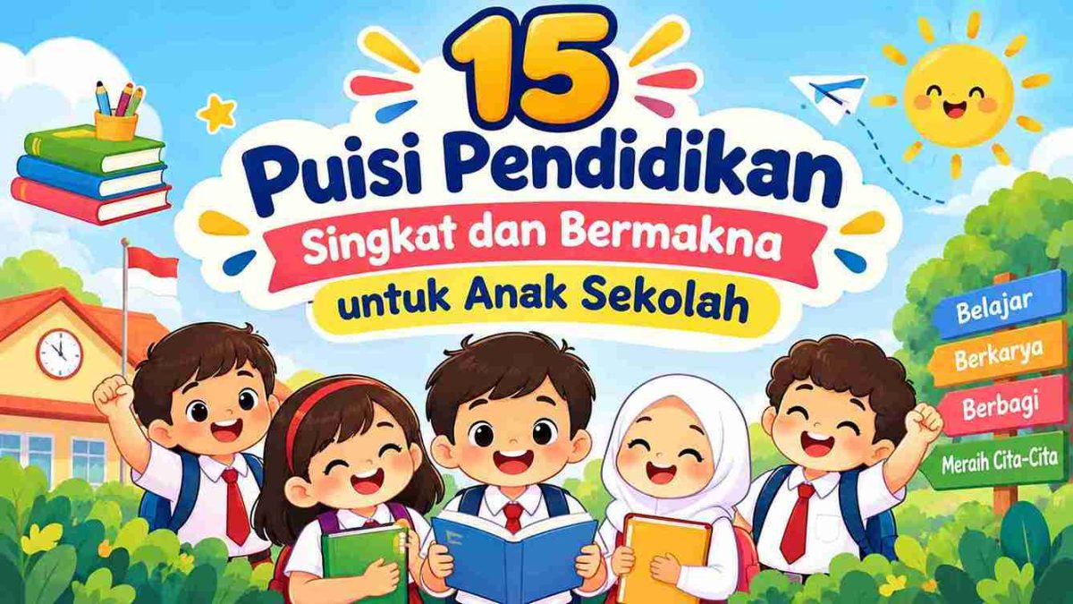 15 Puisi Pendidikan Singkat dan Bermakna untuk Anak Sekolah