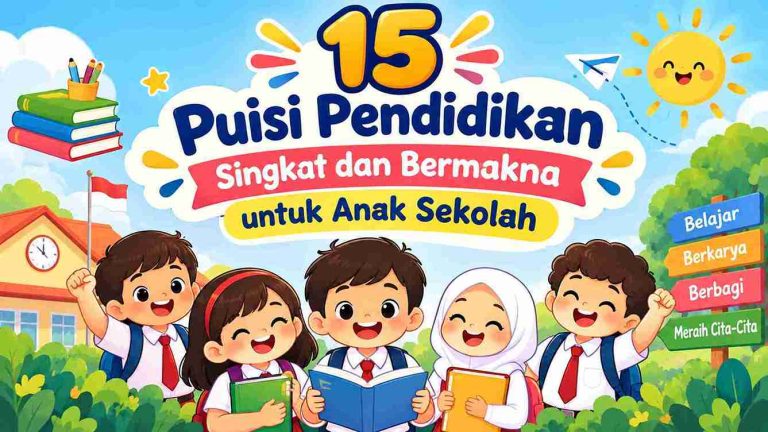 15 Puisi Pendidikan Singkat dan Bermakna untuk Anak Sekolah