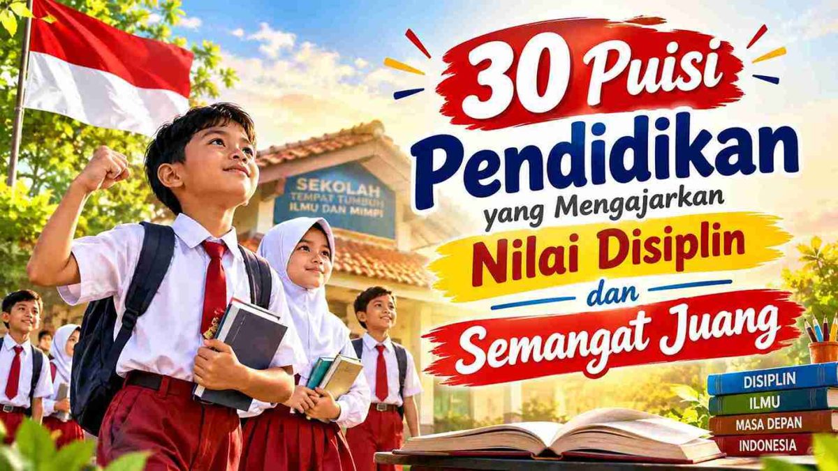 30 Puisi Pendidikan yang Mengajarkan Nilai Disiplin dan Semangat Juang