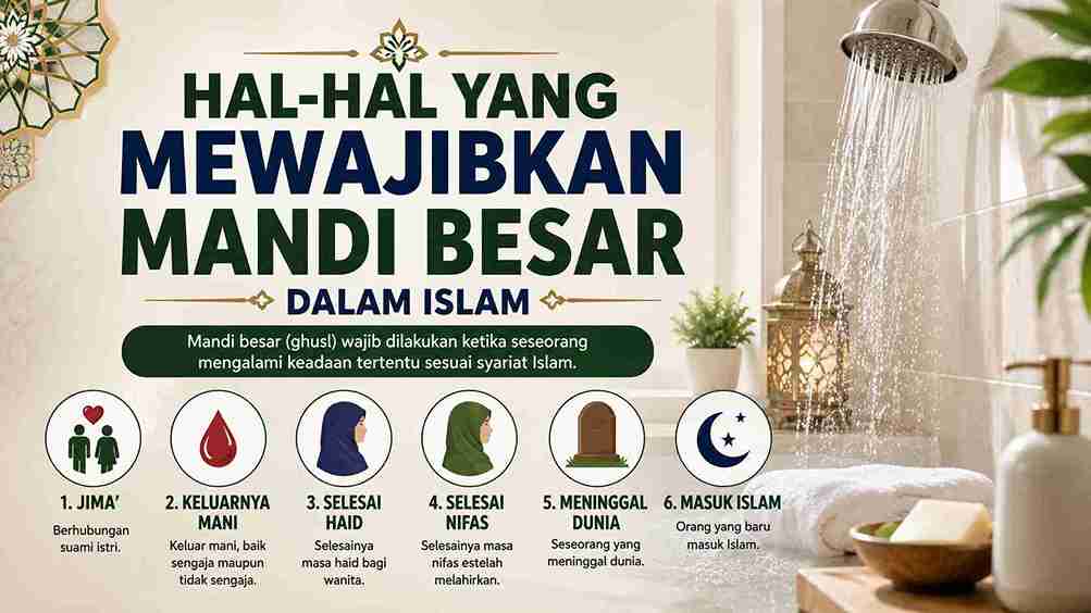 Hal-Hal yang Mewajibkan Mandi Besar dalam Islam