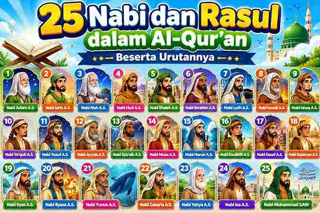 25 Nabi dan Rasul dalam Al-Qur’an Beserta Urutannya