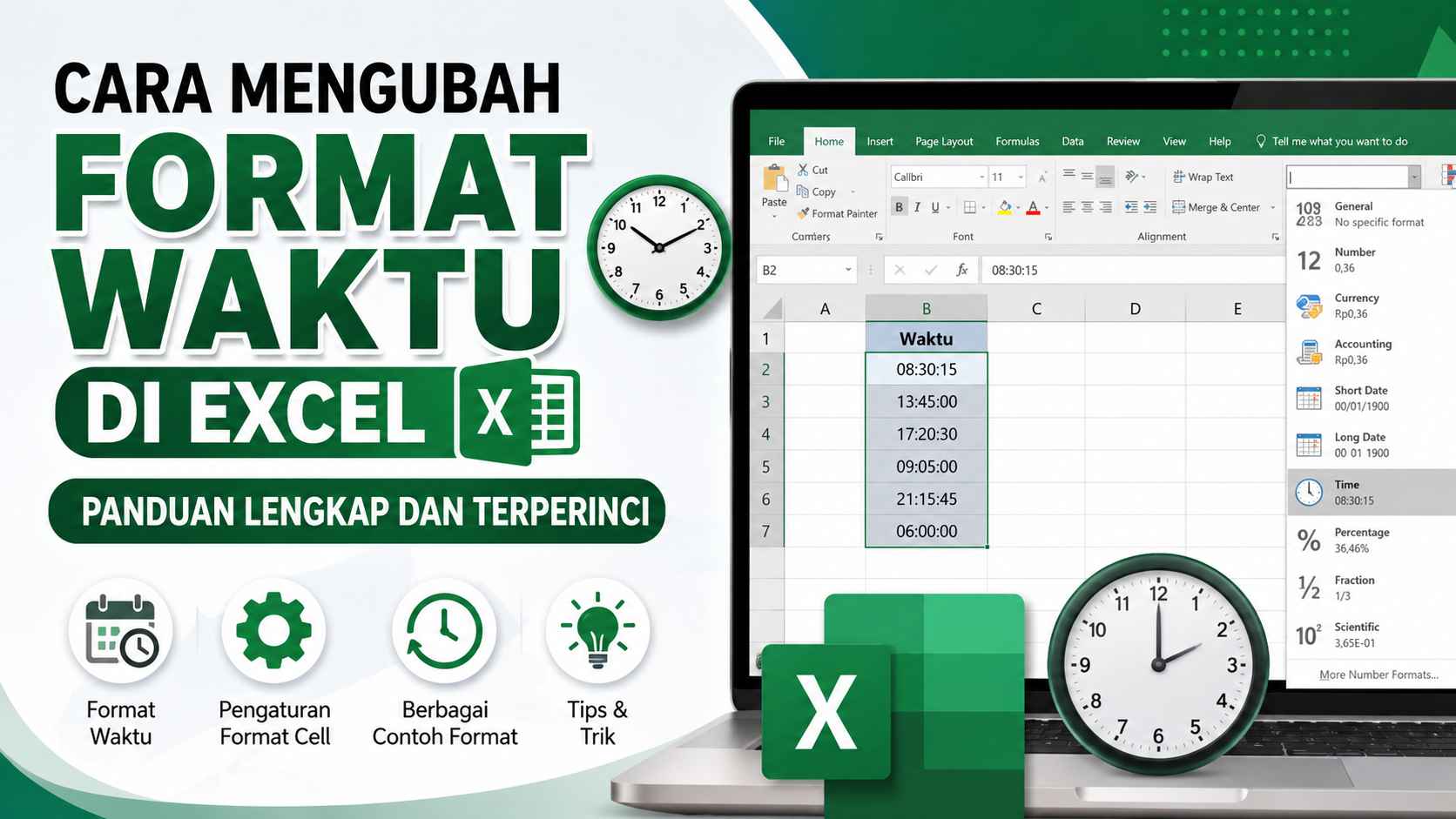 Cara Mengubah Format Waktu di Excel dengan Mudah