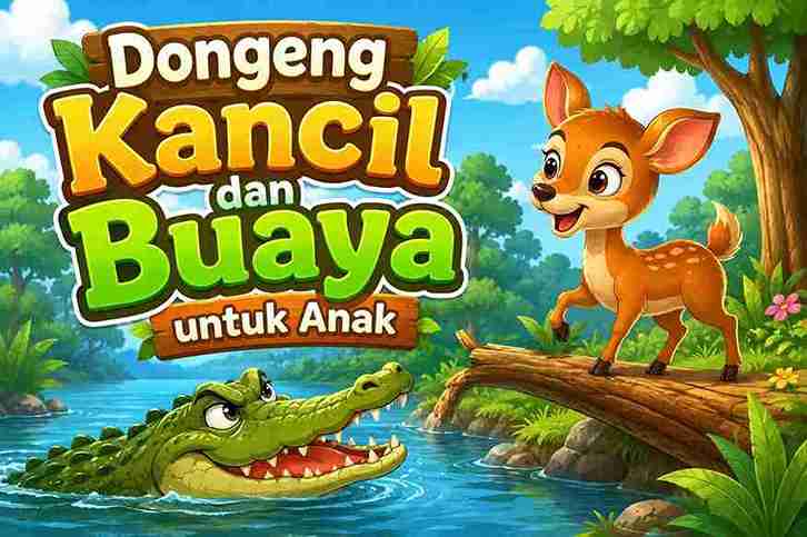 kancil dan buaya cerita anak-anak