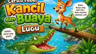 Cerita Fabel Kancil dan Buaya Lucu