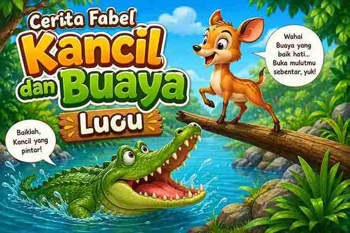 Cerita Fabel Kancil dan Buaya Lucu