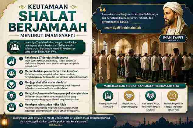 Keutamaan Shalat Berjamaah Menurut Imam Syafi’i