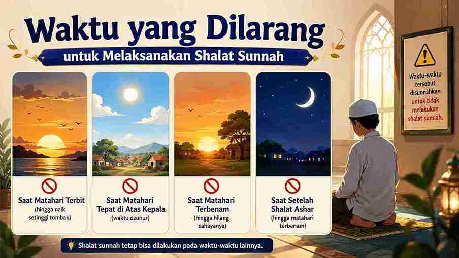 Waktu yang Dilarang untuk Melaksanakan Shalat Sunnah