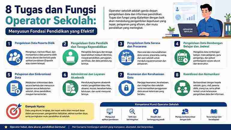 8 Tugas dan Fungsi Operator Sekolah