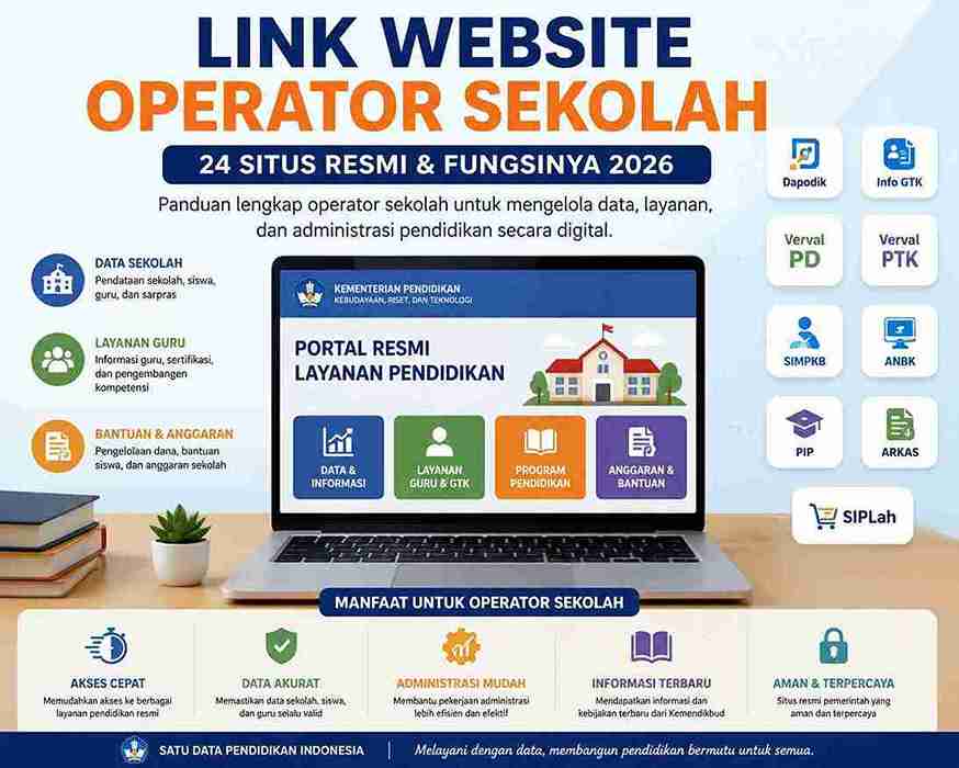 24 Website Penting untuk Operator Sekolah