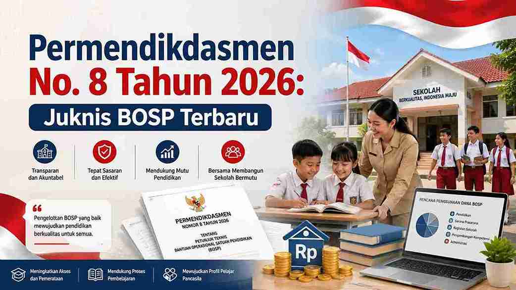 Permendikdasmen No. 8 Tahun 2026 Juknis BOSP Terbaru
