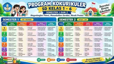 Program Kokurikuler SD Kelas 1-6 Semester 1 dan 2 Lengkap