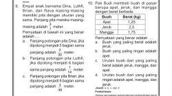Kunci Jawaban Soal Pembagian Pecahan dan Perbandingan Matematika Kelas VI SD