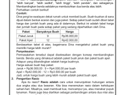 Membandingkan Benda dan Pengertian Rasio Matematika Kelas VI SD