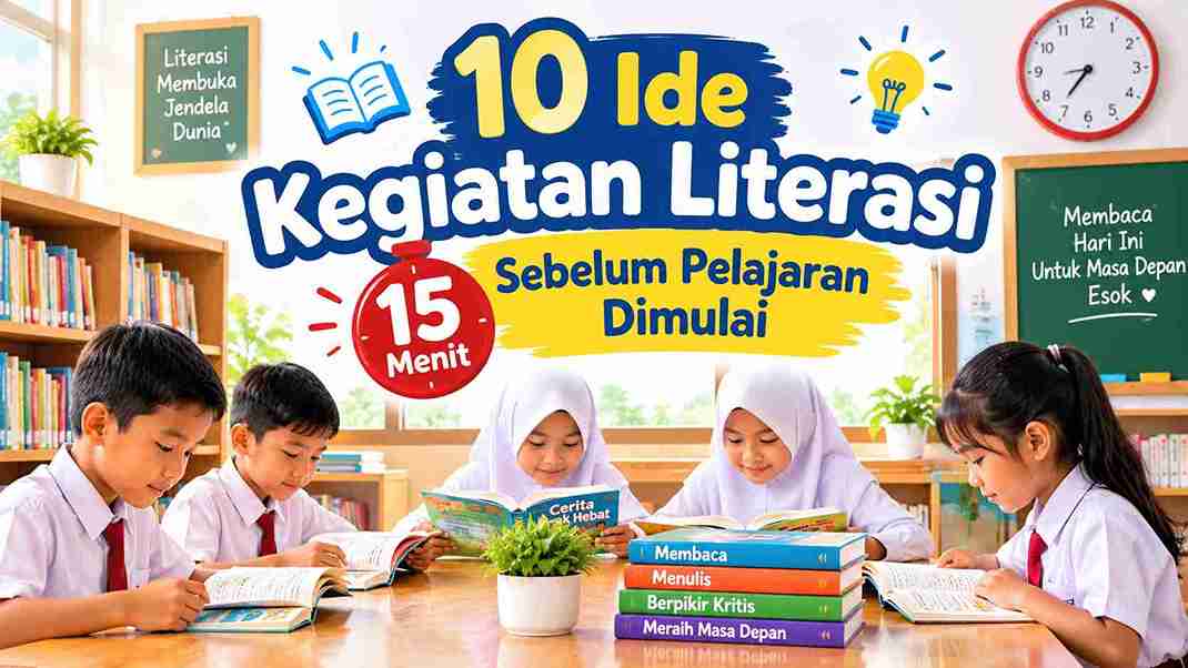 10 Ide Kegiatan Literasi 15 Menit Sebelum Pelajaran Dimulai