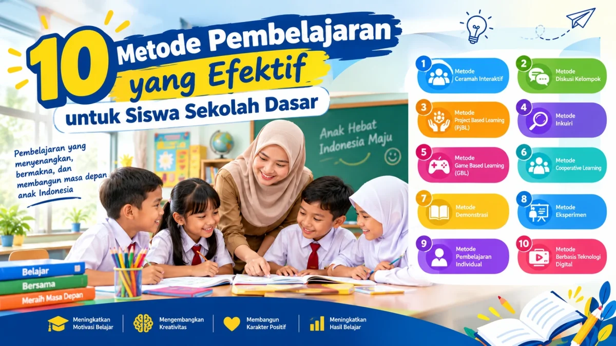 10 Metode Pembelajaran yang Efektif untuk Siswa Sekolah Dasar